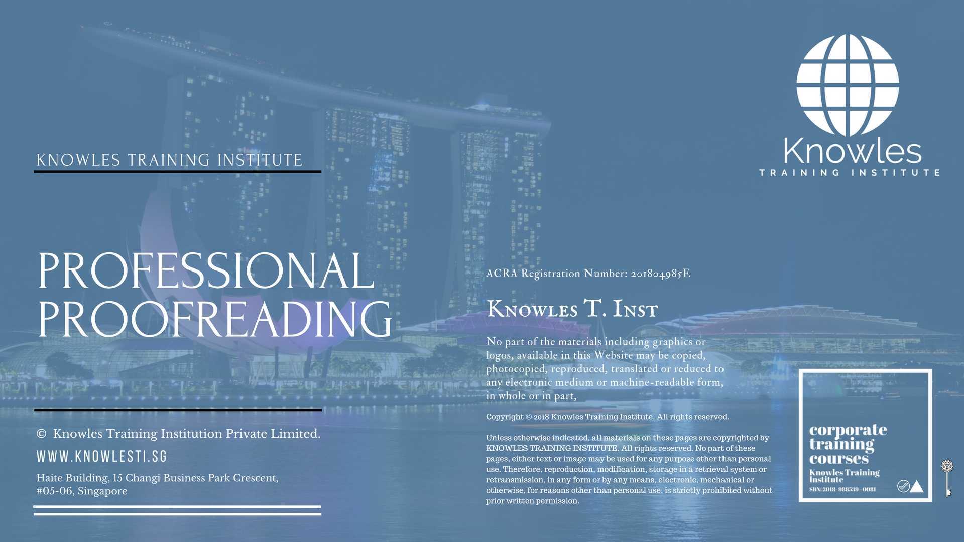 Professional Proofreading Training Course in Taiwan