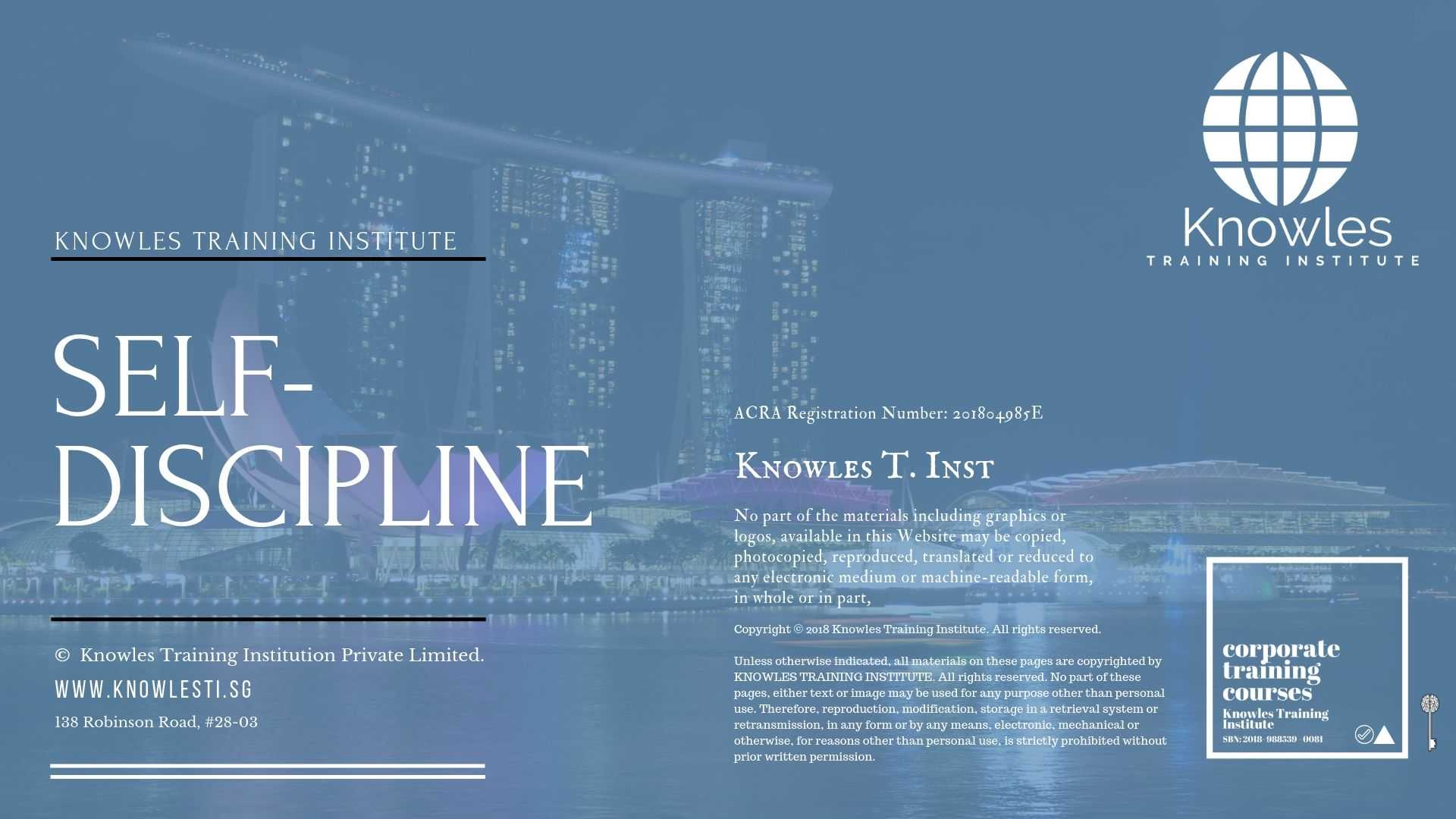 Self-Discipline Training Course in Taiwan