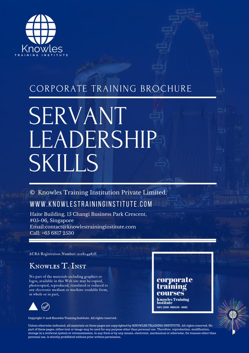 Servant Leadership Skills Training Course in Taiwan Brochure