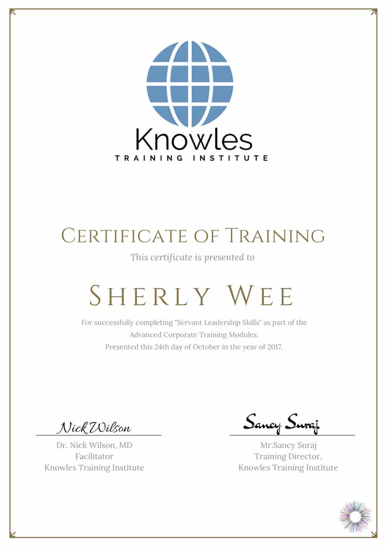 Servant Leadership Skills Training course in Taiwan Certification