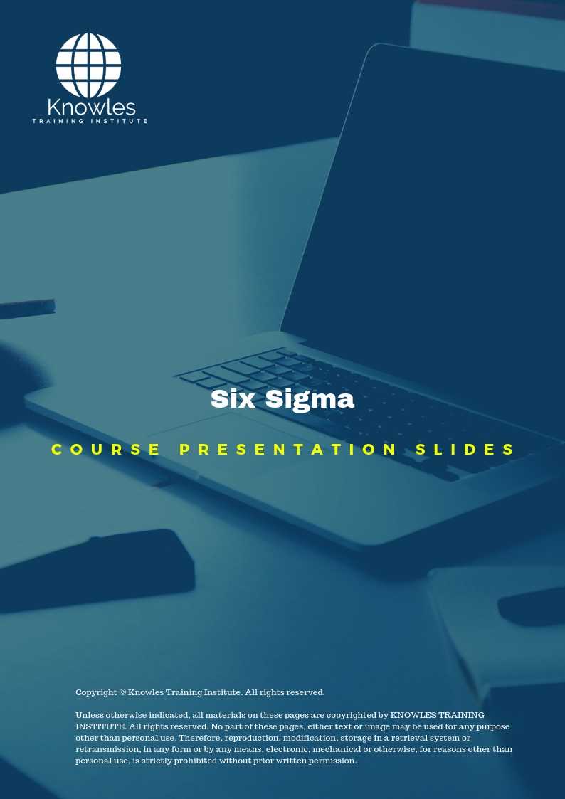 Six Sigma Course in Taiwan PPT Slides Used During Course