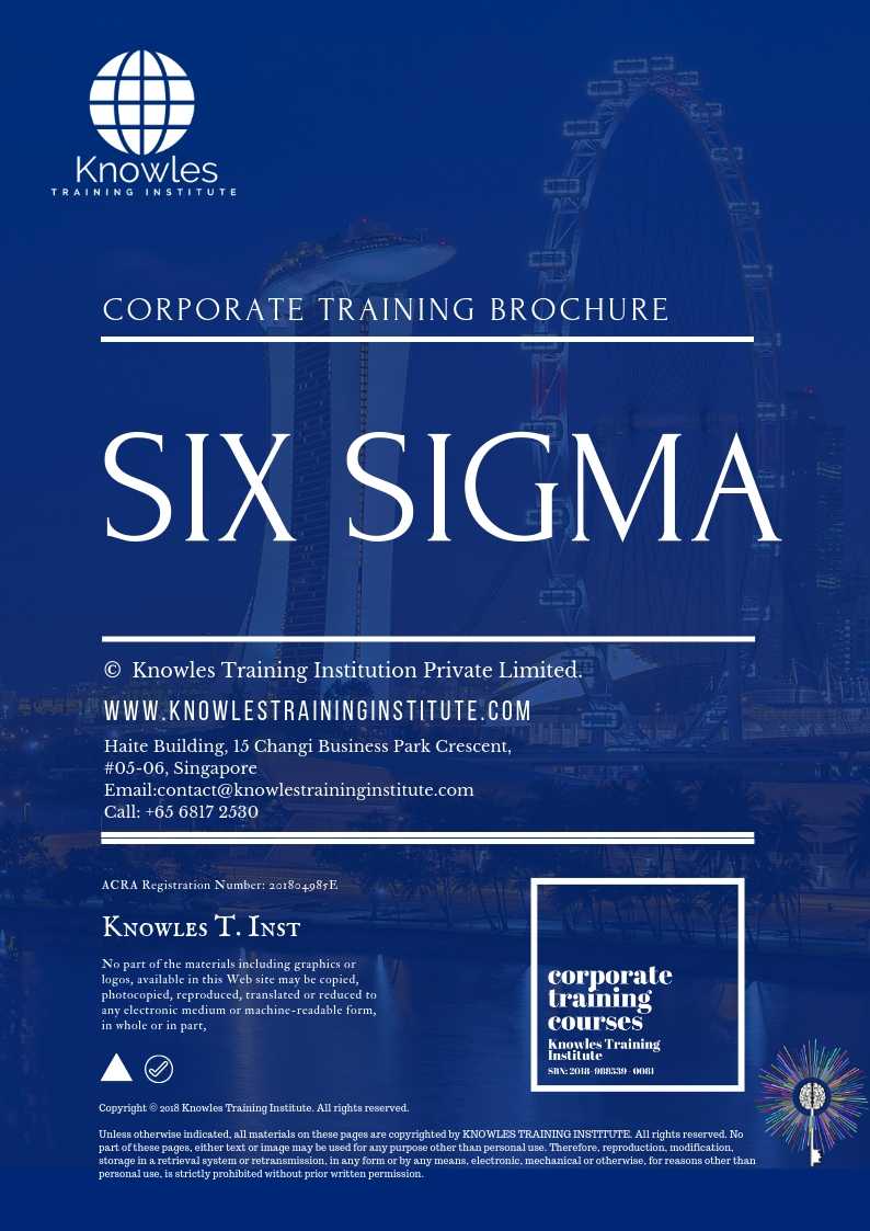 Six Sigma Training Course in Taiwan Brochure