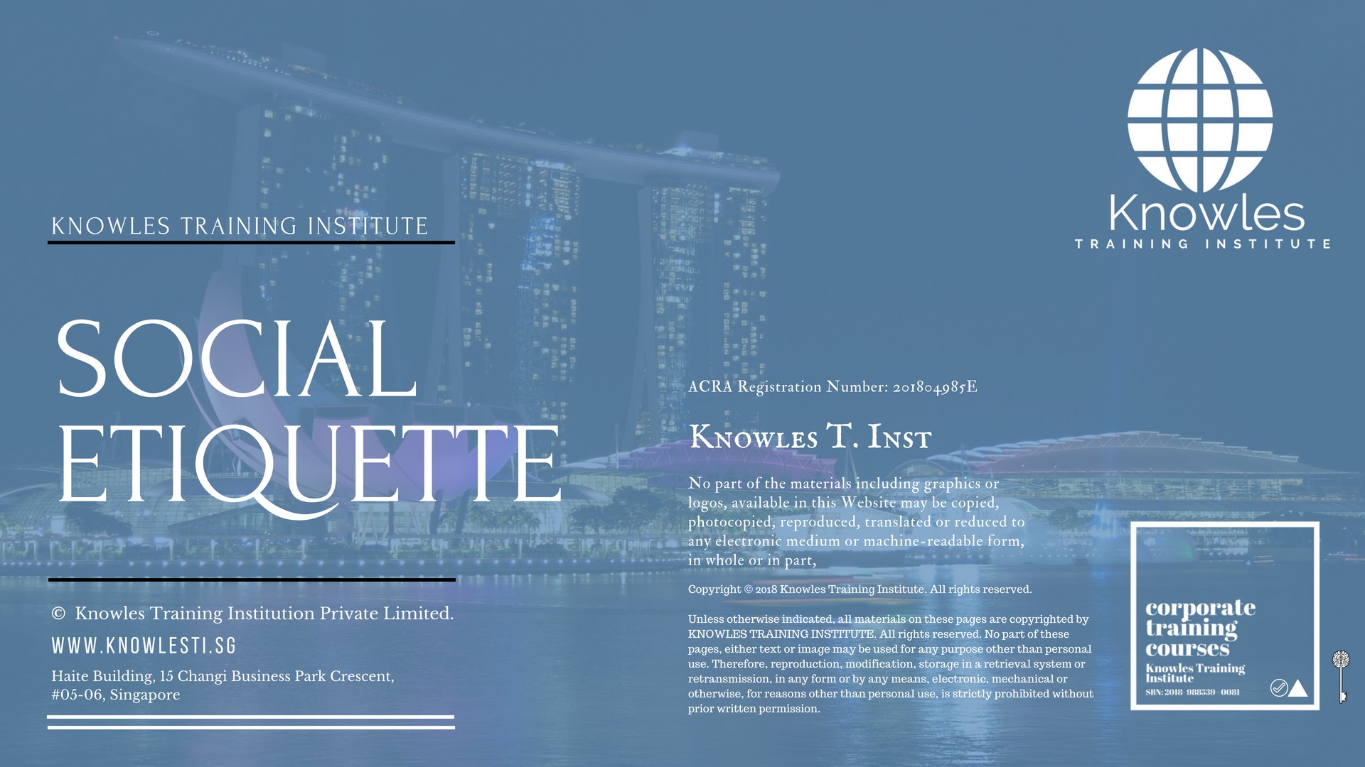 Social Etiquette Training Course in Taiwan