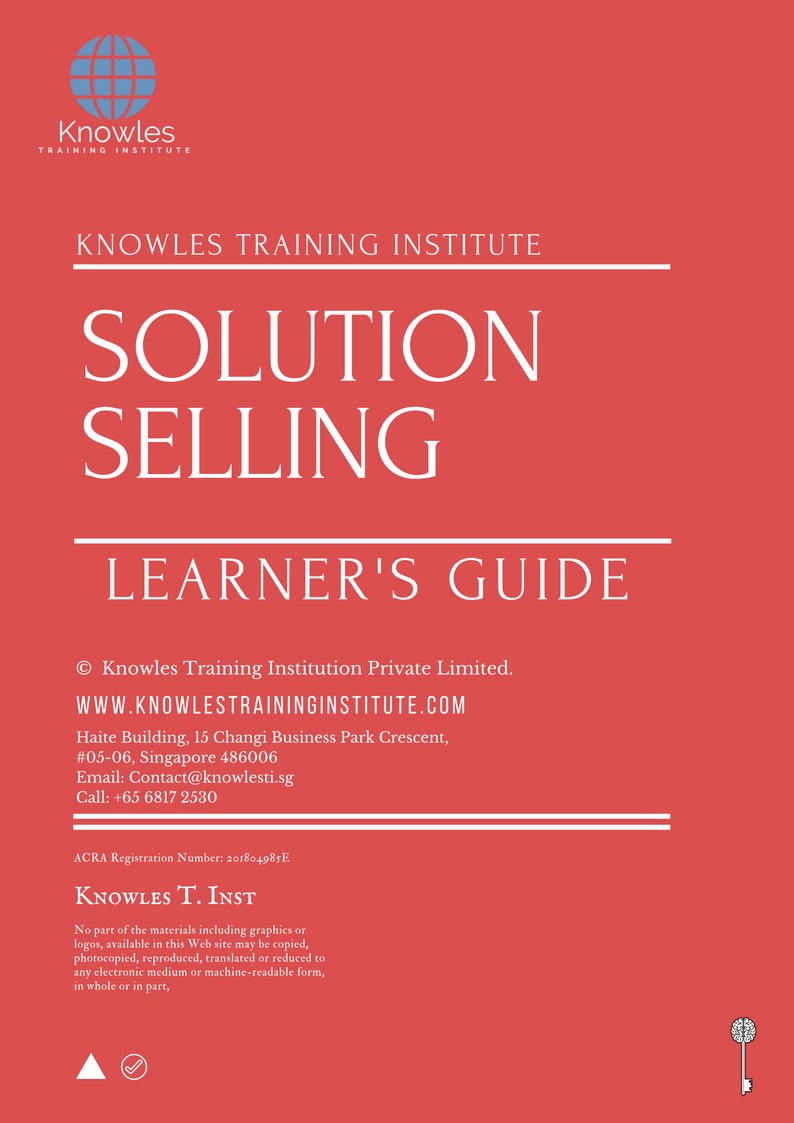 Solution Selling Course in Taiwan Learner’s Guide