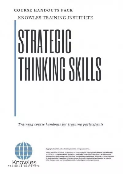 Strategic Thinking Skills Course in Taiwan Handouts