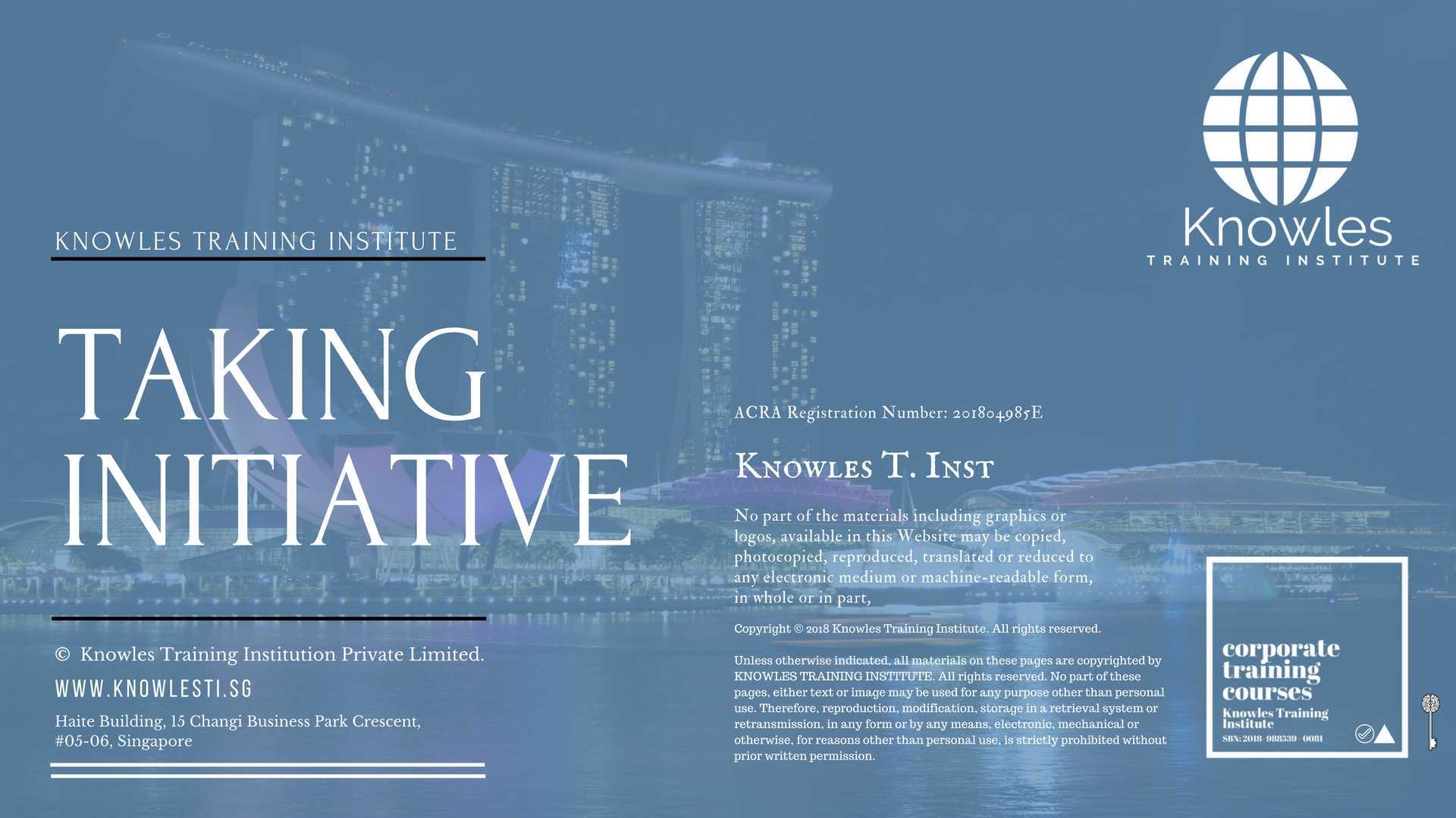 Taking Initiative Training Course in Taiwan