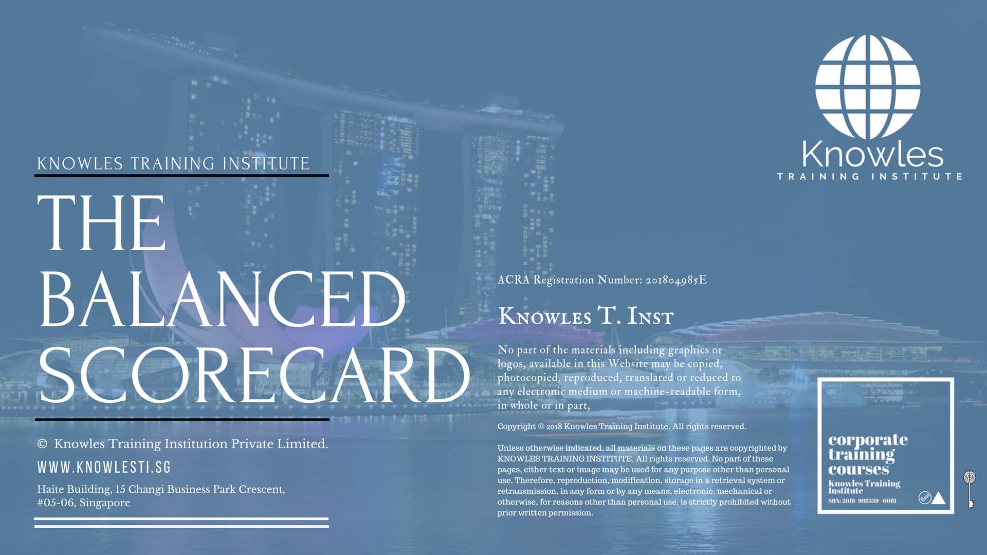 The Balanced Scorecard Training Course in Taiwan
