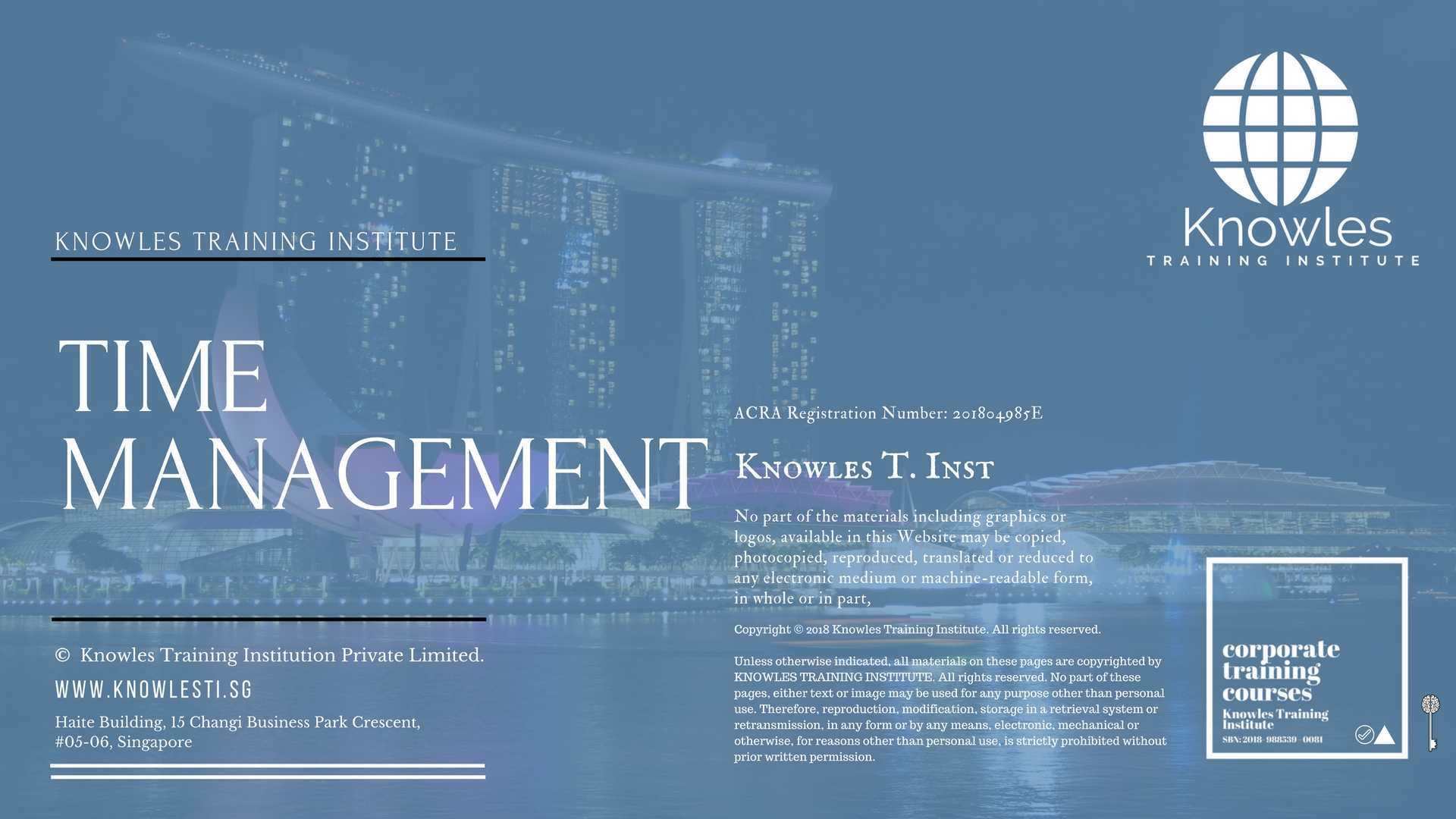 Time Management Training Course in Taiwan