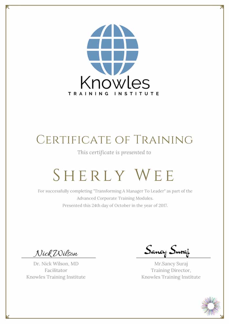 Transforming A Manager To Leader Training course in Taiwan Certification