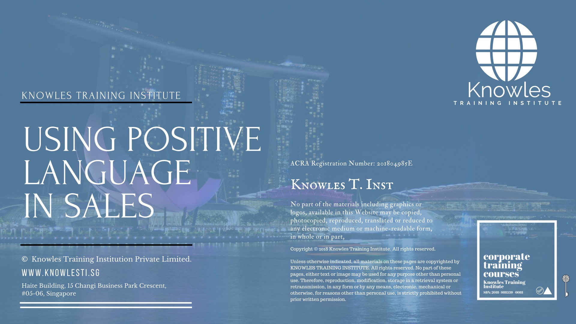Using Positive Language In Sales Training Course in Taiwan