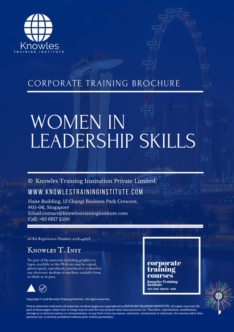 Women In Leadership Skills Training Course in Taiwan Brochure